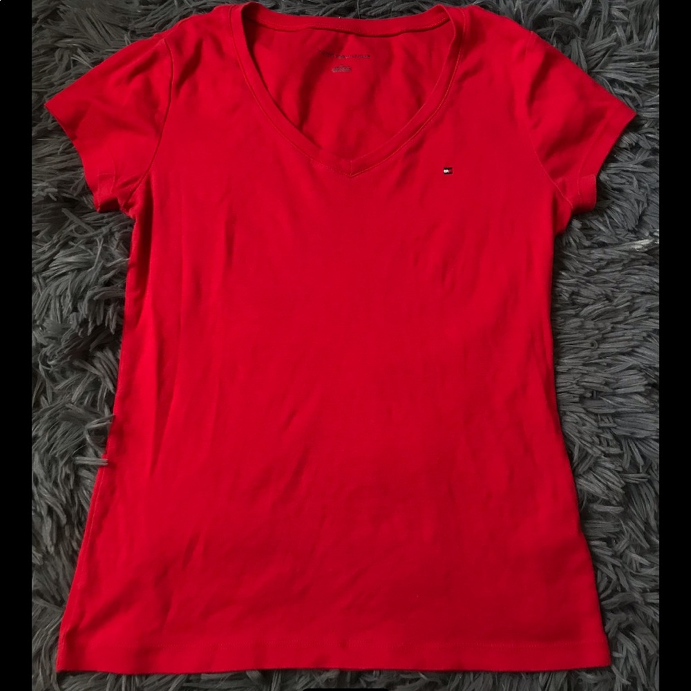 Red Tommy Hilfiger Tee